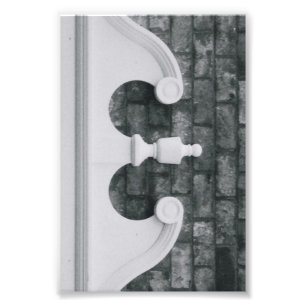 Foto Letra alfabética fotografía E6 negra y blanca 4x6