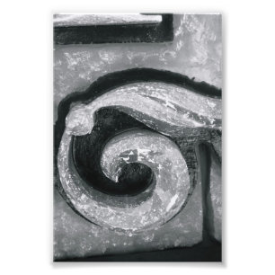 Foto Letra alfabética fotografía G1 blanco y negro 4x6