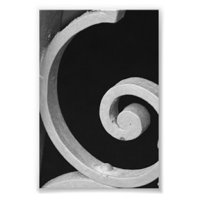 Foto Letra alfabética fotografía G7 blanco y negro 4x6 (Frente)