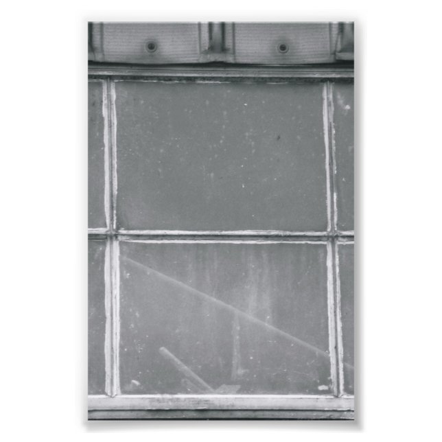 Foto Letra alfabética fotografía H1 blanco y negro 4x6 (Frente)