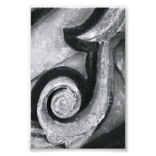 Foto Letra alfabética fotografía J2 blanco y negro 4x6