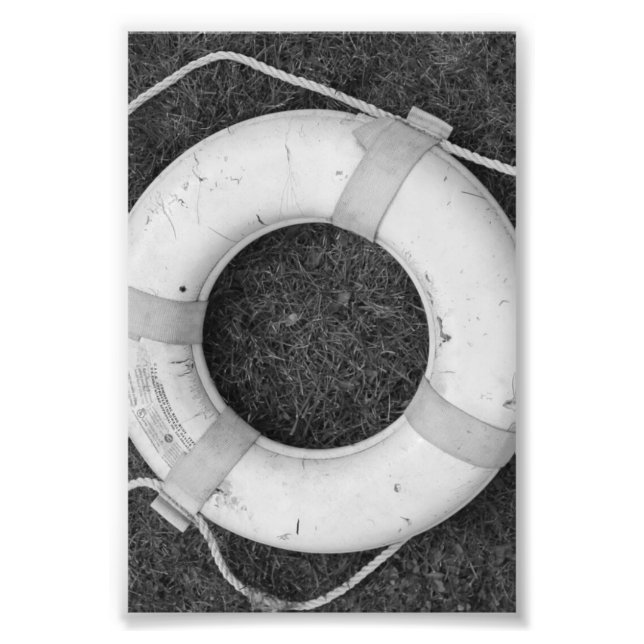 Foto Letra alfabética fotografía O2 blanco y negro 4x6 (Frente)