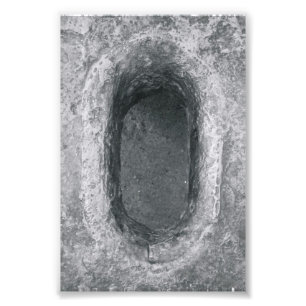 Foto Letra alfabética fotografía O6 negra y blanca 4x6