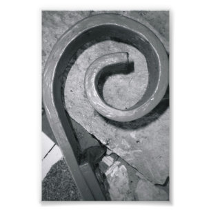 Foto Letra alfabética fotografía P2 blanco y negro 4x6