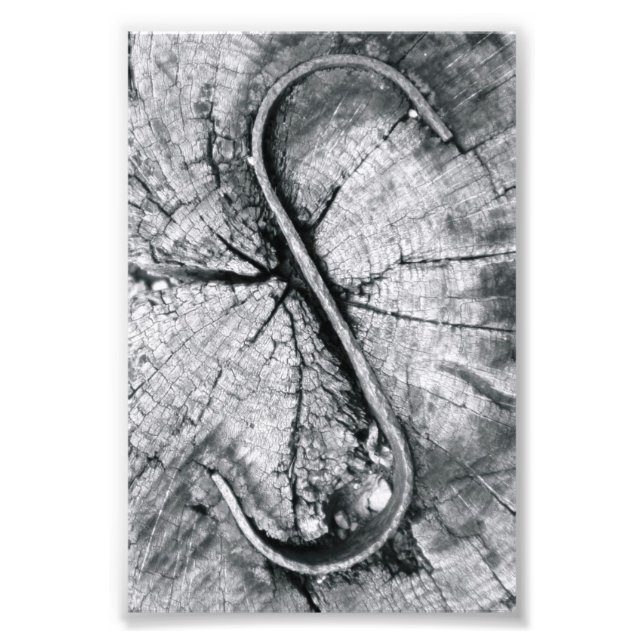 Foto Letra alfabética fotografía S2 blanco y negro 4x6 (Frente)