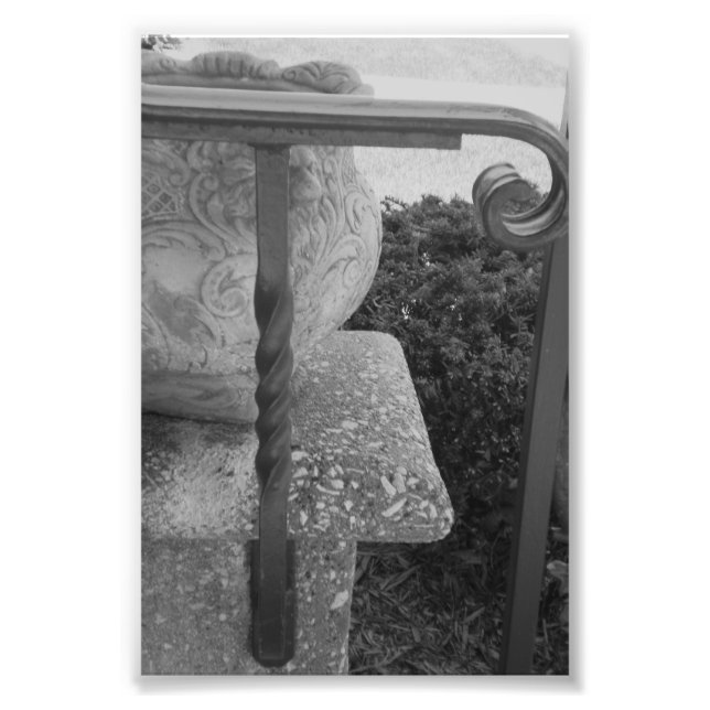 Foto Letra alfabética fotografía T1 blanco y negro 4x6 (Frente)