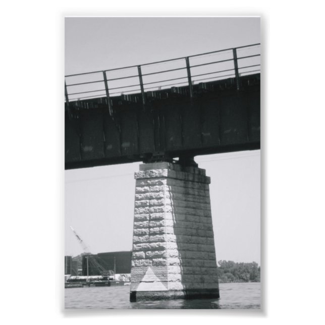 Foto Letra alfabética fotografía T6 blanco y negro 4x6 (Frente)