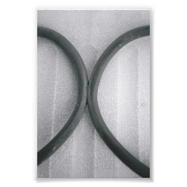 Foto Letra alfabética fotografía X4 blanco y negro 4x6 (Frente)