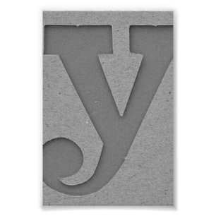 Foto Letra alfabética fotografía Y3 blanco y negro 4x6