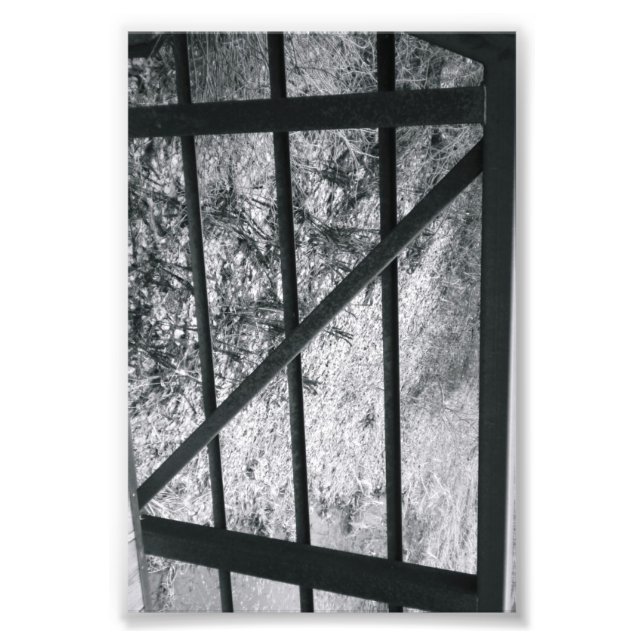 Foto Letra alfabética fotografía Z4 negro y blanco 4x6 (Frente)