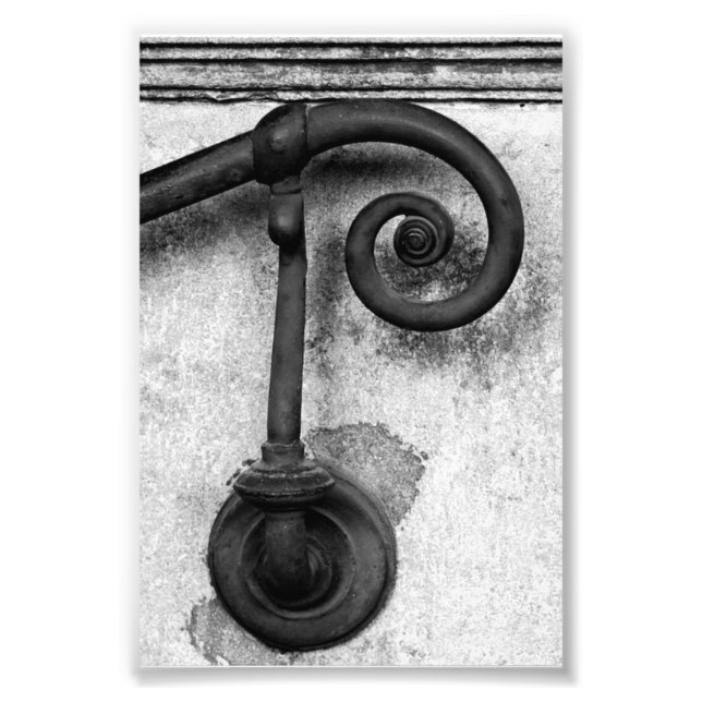 Foto Letra alfabética fotográfica P4 negro y blanco 4x6 (Frente)