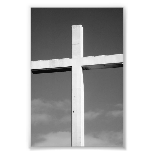 Foto Letra alfabética fotográfica T4 blanco y negro 4x6 (Frente)