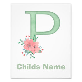 Foto Letra de color de agua personalizada P imagen