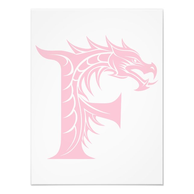 Foto Letra F de estilo dragón, alfabeto de dragón, mono (Frente)