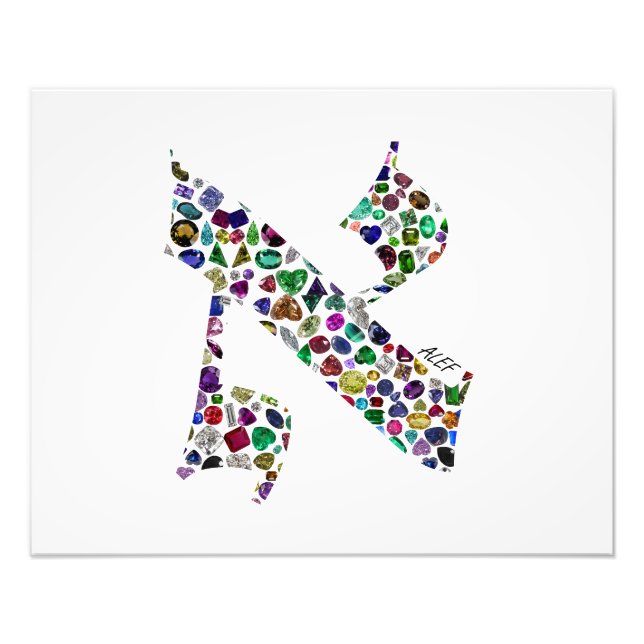 Foto Letra hebrea ALEF (Frente)