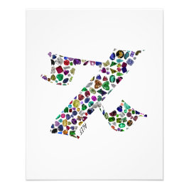 Foto Letra hebrea ALEF hecha con guijarros