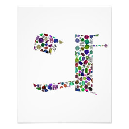 Foto Letra hebrea HEY hecha con piedras angulares