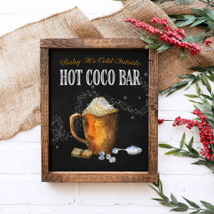 Foto Letrero de barra de cacao caliente 