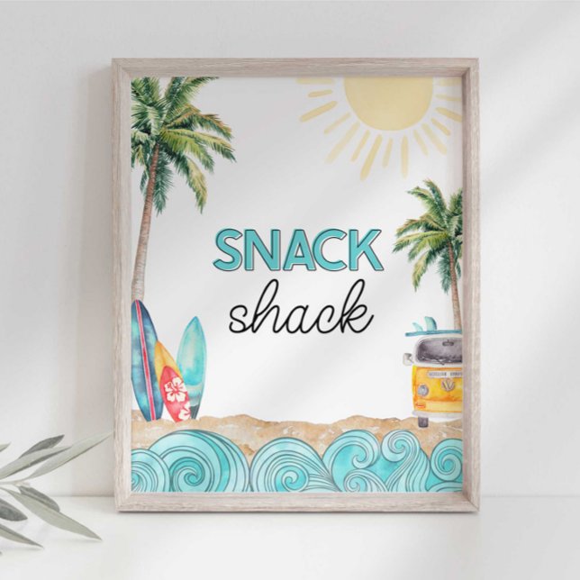 Foto Letrero de la barra de snacks de la fiesta de surf (Subido por el creador)