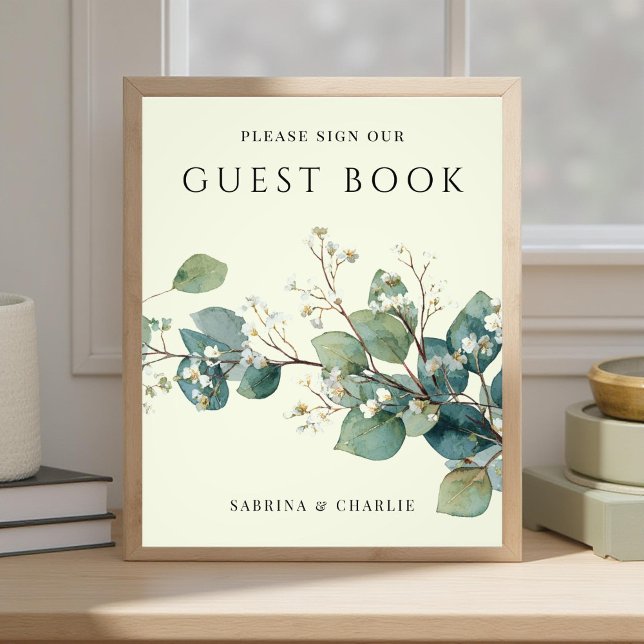 Foto Letrero de Libro de Firmas de Boda Verde Salvia Eu (Subido por el creador)