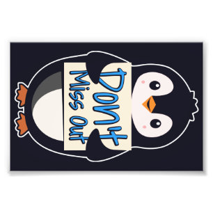 Foto Letrero de pingüino no te pierdas