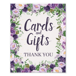 Foto Letrero de Tarjetas Florales y Regalos Peonías Púr