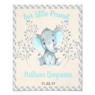 Foto Letrero para guardería de niño elefante