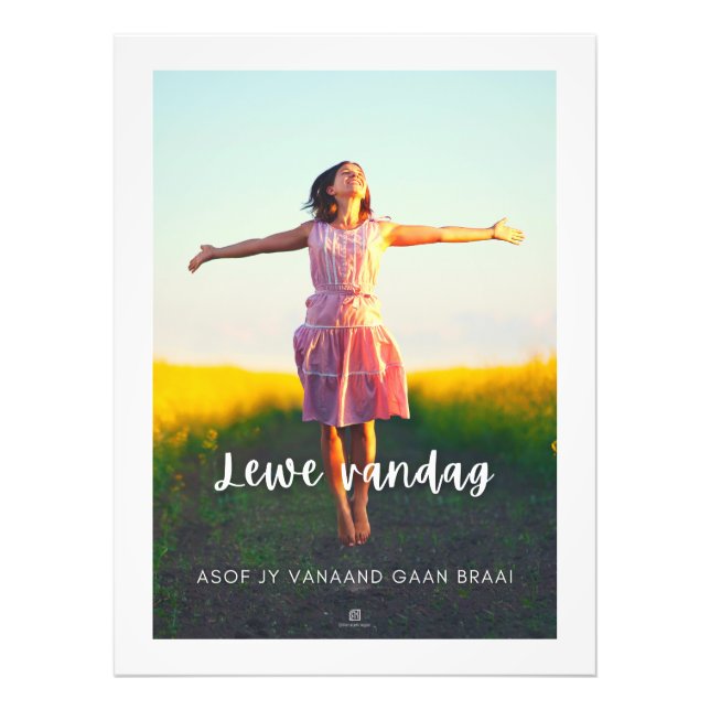 Foto Lewe Vandag Asof Jy Vanaand Gaan Braai (Frente)