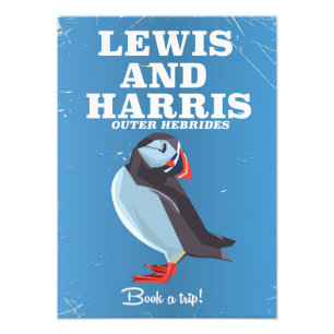 Foto Lewis y Harris Escocia cartel de viaje de fraileci