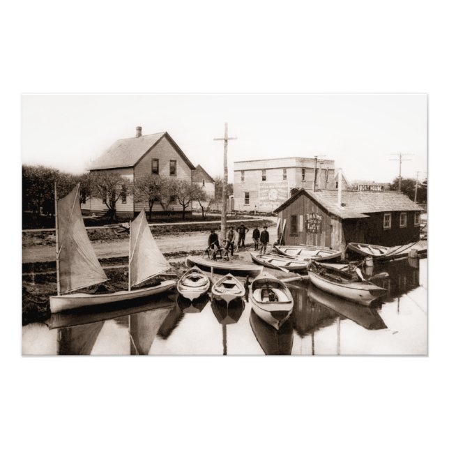 Foto Leyenda de barco en la ciudad marina del río Belle (Frente)