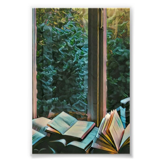 Foto Leyendo regalo de arte (Frente)