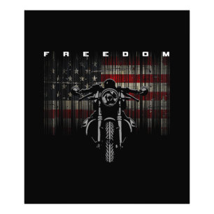 Foto Libertad para motocicletas con bandera estadounide