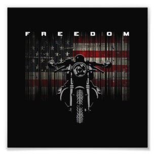 Foto Libertad para motocicletas con bandera estadounide