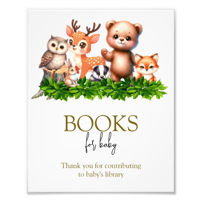 Foto Libro de Animales Forestales para el Rótulo Infant (Frente)