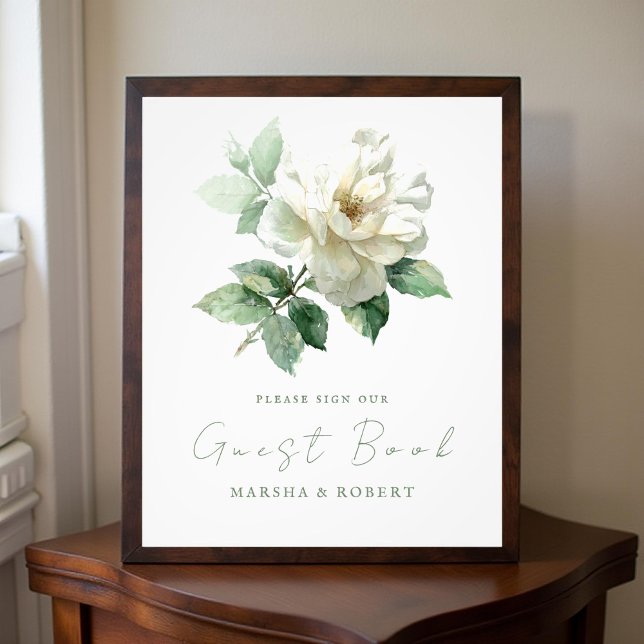Foto Libro de Firmas para Invitados de Boda con Rosa Bl (Subido por el creador)