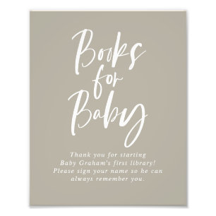 Foto Libros de caligrafía gris para Rótulo Baby Shower