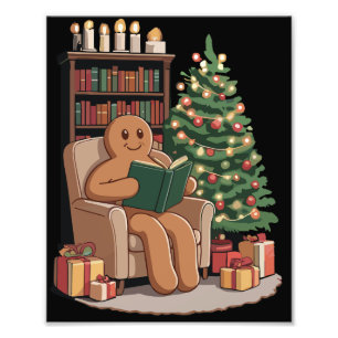 Foto Libros de lectura de pan de jengibre retro Navidad