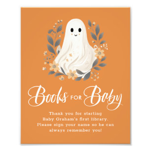 Foto Libros de otoño de fantasmas lindos para letrero d