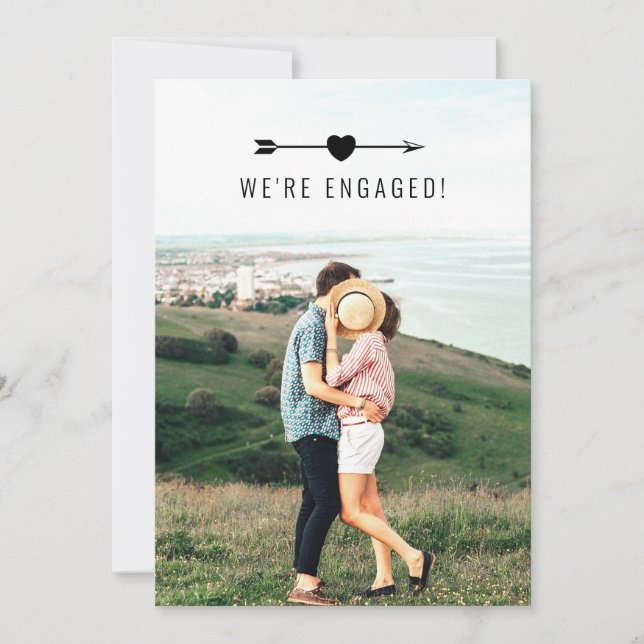 Foto ligera | Invitación de compromiso (Anverso)