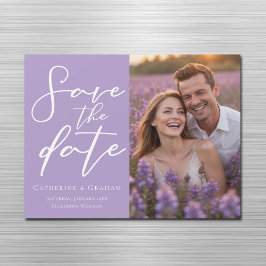 Foto Lilac Purple Save the Date Magnet Card