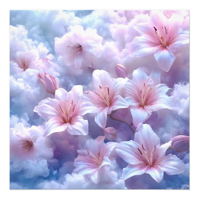 Foto Lilios suaves rosados (Frente)