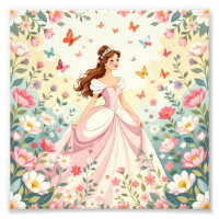 Linda princesa con mariposas