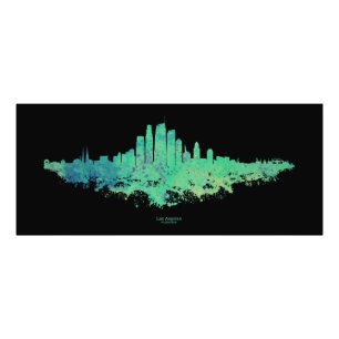 Foto Línea aérea de Los Ángeles City Skyline - Mint Gre