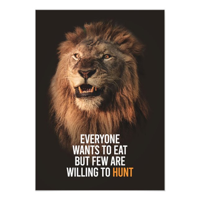 Foto Lion Dispuesto Al Éxito (Frente)