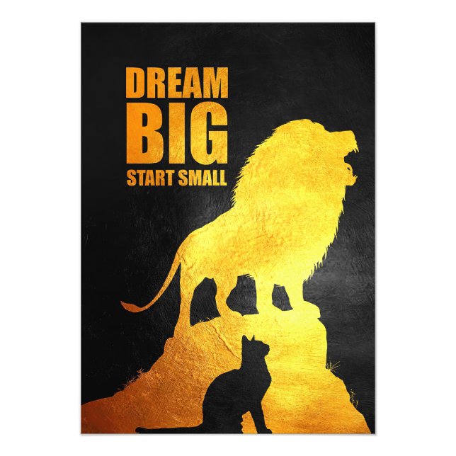 Foto Lion Dream Big Start Small (Frente)