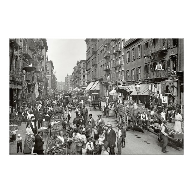 Foto Little Italy - Mulberry Street - New York 1900 (Frente)