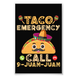 Foto Llamada de emergencia de taco divertida Cinco de M