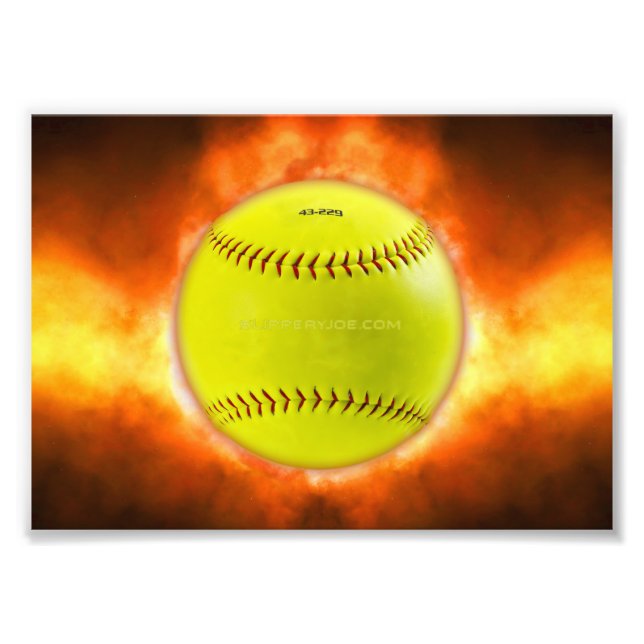 Foto Llamas de baloncesto de softball amarillo de Slipp (Frente)