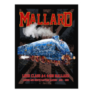 Foto LNER Clase A4 Locomotora Mallard bandera de la Uni