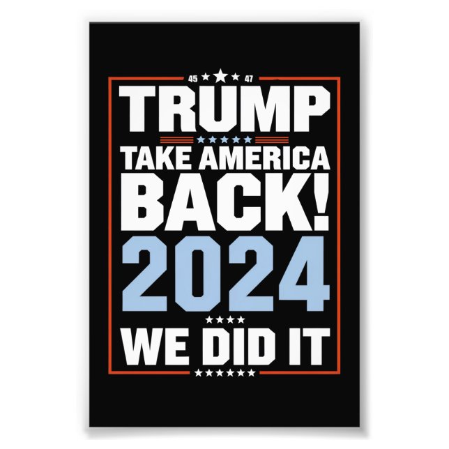 Foto Lo hicimos Trump, presidente de la bandera de Esta (Frente)